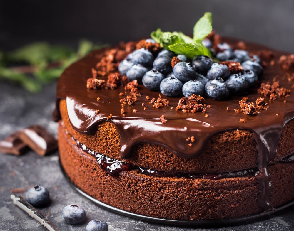 Chocolate-Toffee Crunch Layer Cake Recipe - BettyCrocker.com